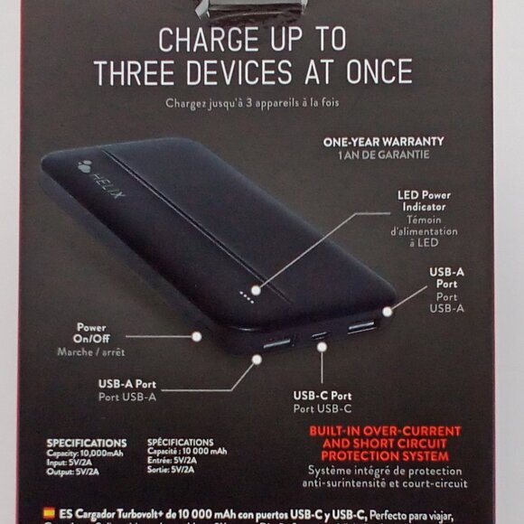 HELIX 10,000 POWER BANK WITH USB-C & USB-A PORTS CHARGE UP TO 3 DEVICES AT ONCE - Picture 13 of 14